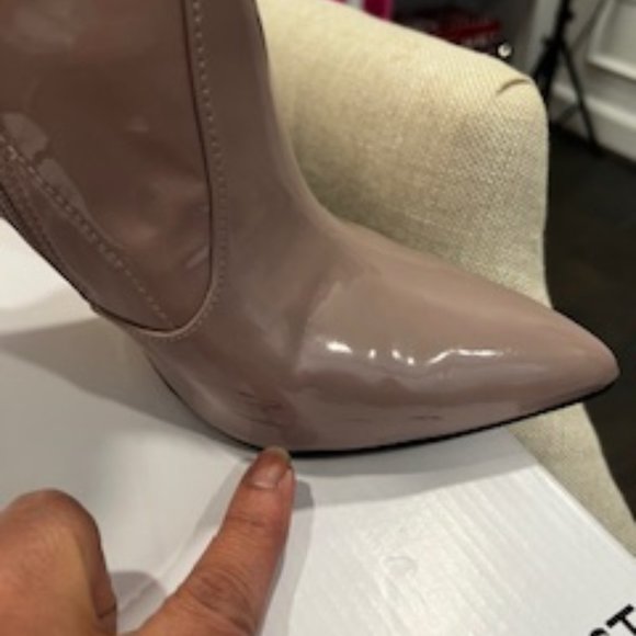 Used Pink Mauve Patent Nine West Women's Jody3 Ankle Bootie - Picture 10 of 16